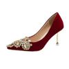 Sexy Nightclub Slim High Heels Women's Shoes Stiletto High Heels Fashion Diamond-encrusted Wedding Shoes Women's Shoes