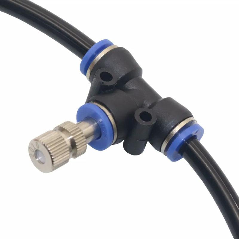6mm Low Pressure Fine Atomization Nozzles 0.1~0.6mm Brass Misting Sprayers Irrigation Disinfection Cooling Fog Nozzles