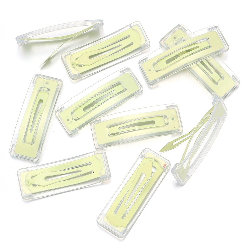 10Pcs Solid Color Hairpins BB Hair Clips Lovely Rectangle Girls Snap Clip Barrettes For Headwear Hair Style Wash Up Makeup Tools