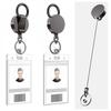 Heavy Duty Retractable Metal Wire Keychain Pull Badge Reel ID Lanyard Name Tag Card Badge Holder Reel Key Ring Outdoor Tool Gift
