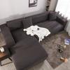 Corn Grain Fleece Couch Cover Full Coverage Thickened L Shape Sofa Cover Elastic All Season
