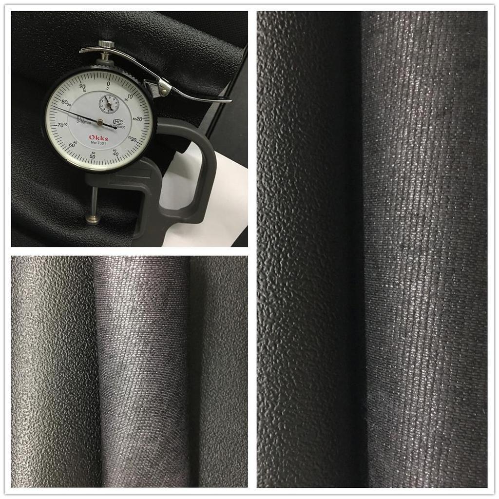 Schwarzes rutschfestes, abriebfestes PVC-Leder mit Oxford-Strickrücken