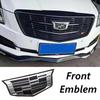 For Cadillac XT6 2Pcs ABS Car Front Logo Emblem Styling Cover Rear Trunk Badge Emblems Sticker Exterior Accessories