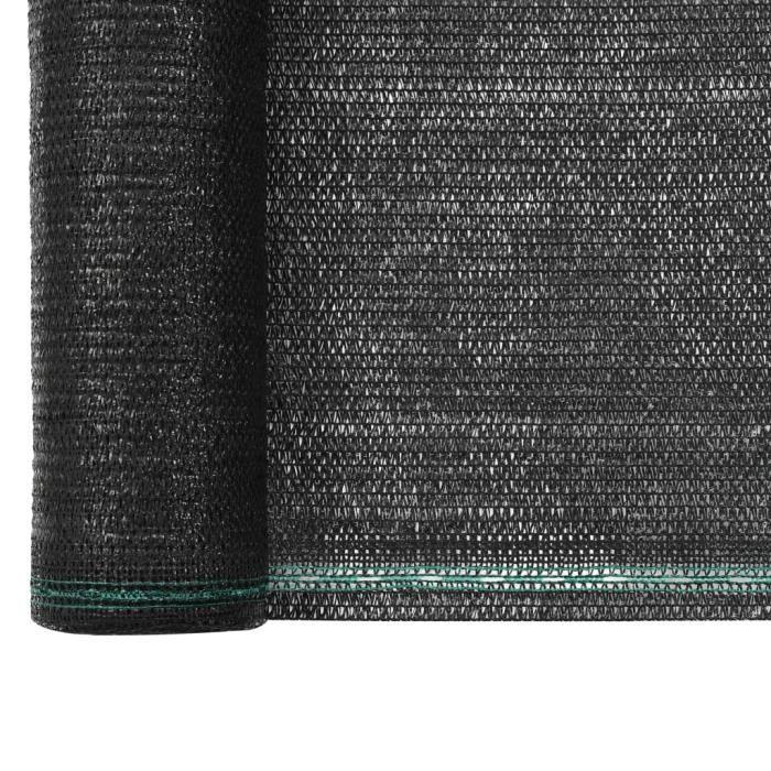 VidaXL Clôture de tennis PEHD 1,4 x 25 m Noir