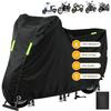 Motorbike Cover Waterproof Outdoor Heavy Duty 210D Universal Motorcycle Covers with Reflective Strips Lock-Holes Storage Bag