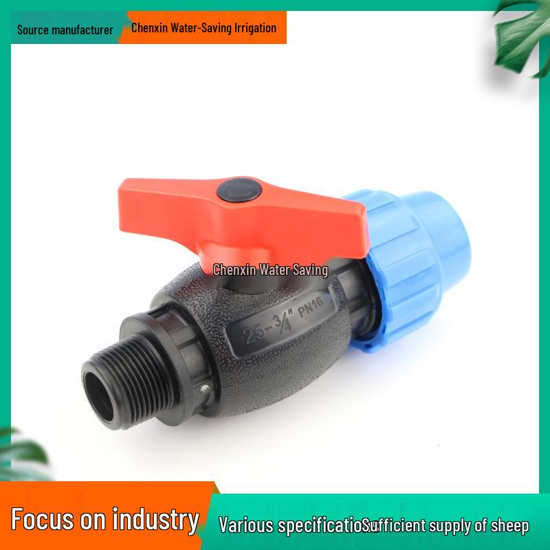 PE Blue Cap PP Quick Connect Ball Valve with Male & Female Thread for Hard Pipe.