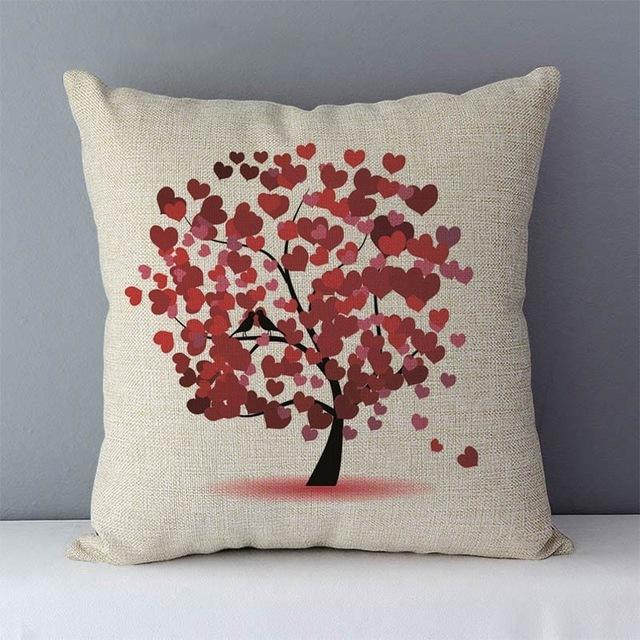 Colorful Plants Life Trees Printed Cushion For Couch Seat Back Cushions Home Decorative Pillows 45X45Cm