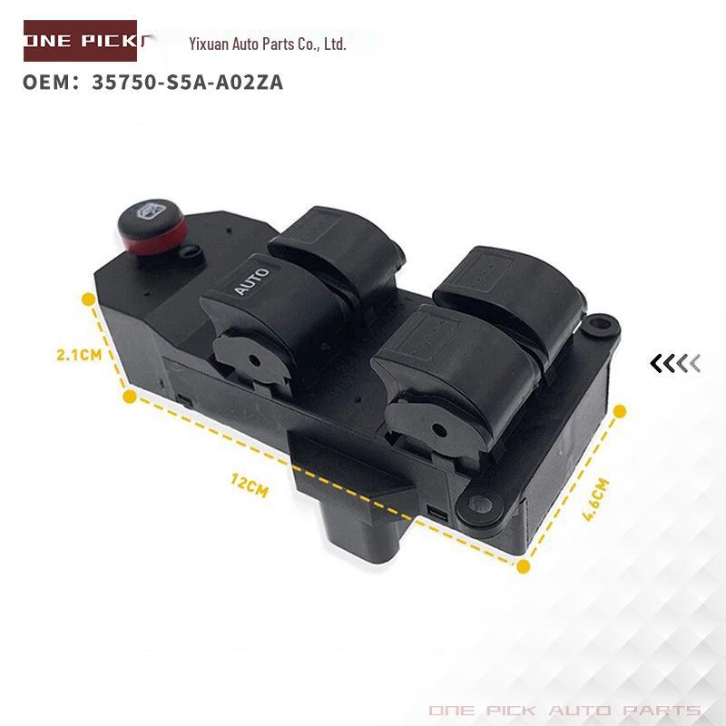 35750-S5A-A02ZA: Fits 2002-2006 Honda CR-V Power Window Master Switch.