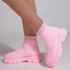 Fashion Brand Women Ankle Boots Lightweight Casual Shoes for Women Wedge Fashion Sock Boots Knitting Winter Medium Tube Platform Boot