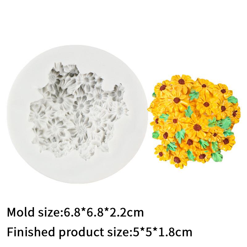 Mini Rose Camellia Daisy Flower Silicone Sugarcraft Mold Cookie Cupcake Chocolate Baking Mold Fondant Cake Decorating Tools
