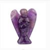 Rose Quartz and Jade Angel Carvings - Semi-Precious Crystal Home Decor