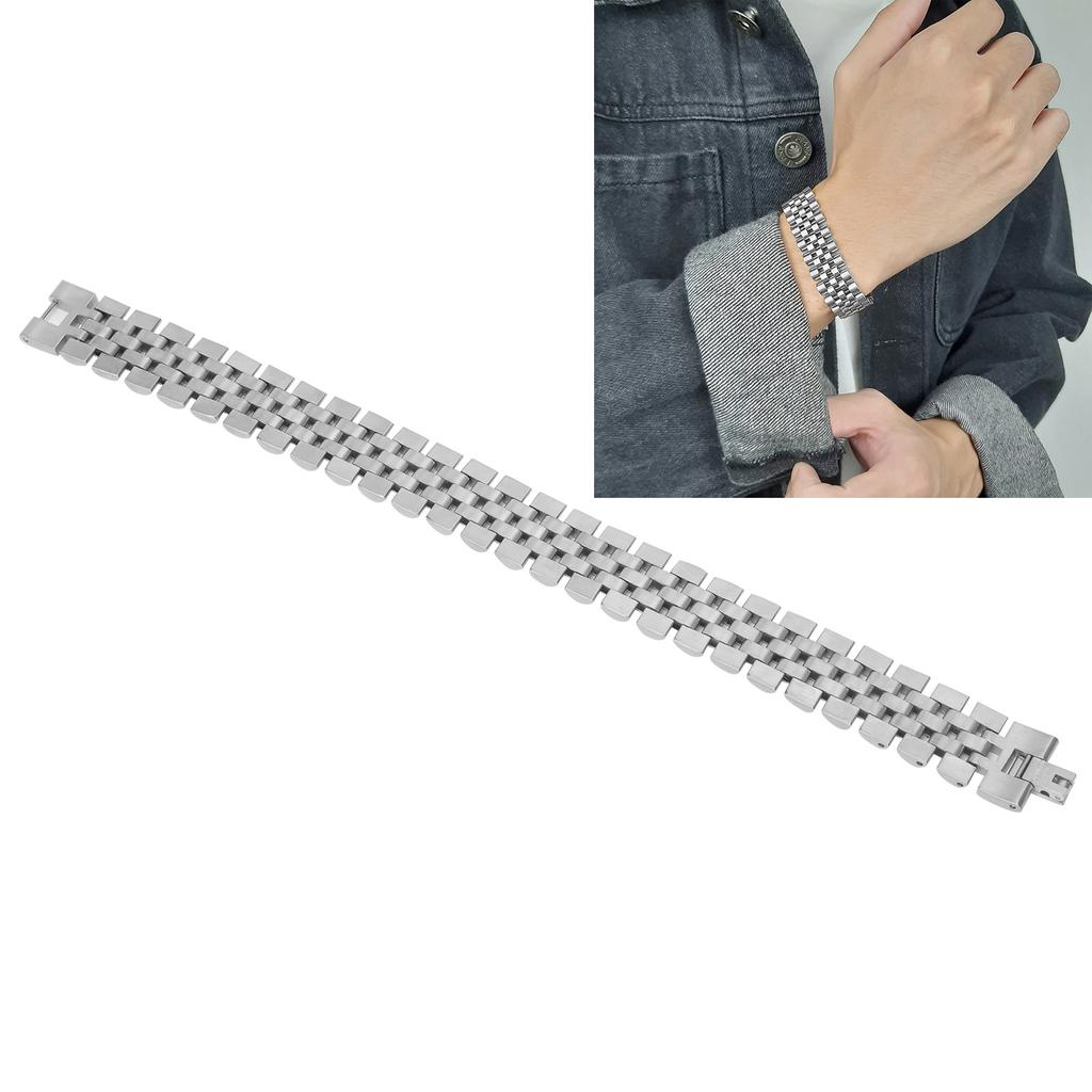Herrenarmband Modische Handkette Legierung Uhrenarmband Edelstahl Silber Handgelenkschmuck