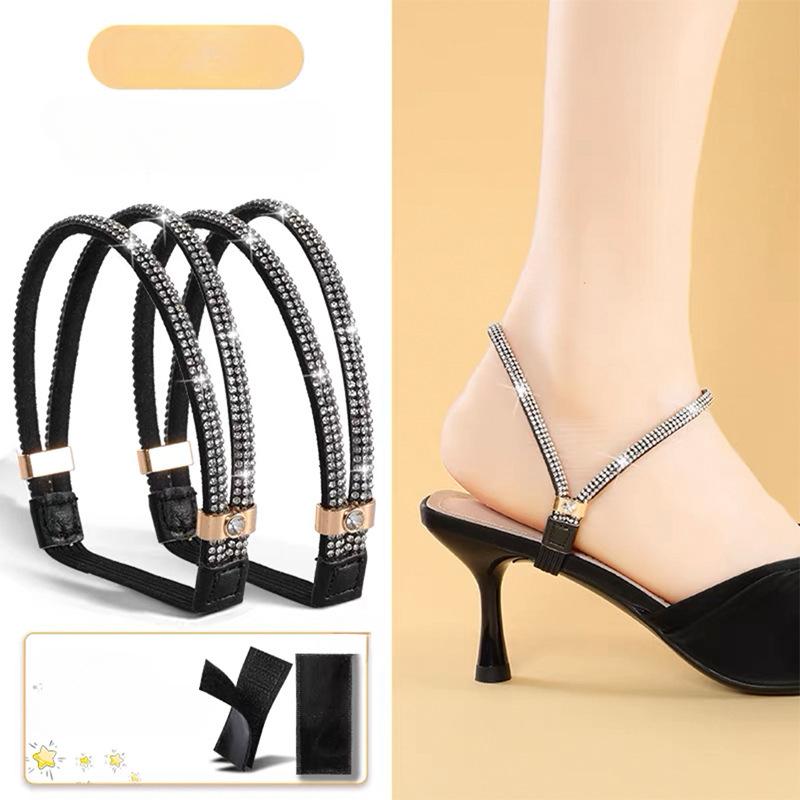 1Pair High Heels, Shoelaces, Anti-drop Artifacts, No Installation Straps, Fixed Sandals, Anti-drop Heels, Slippers, Lazy Shoelaces
