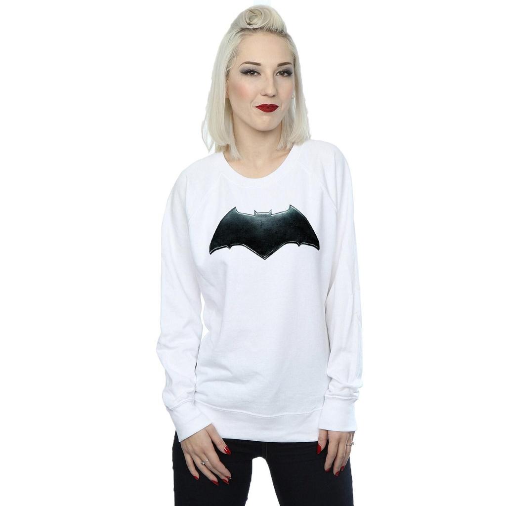 DC Comics Womens/Ladies Justice League Movie Batman Emblem Sweatshirt