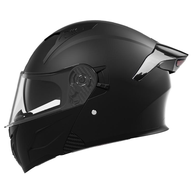 AD Unisex Full Face Motorcycle Helmet with LED Taillight, All-Season, 3C/DOT Certified, Flip-Up Design