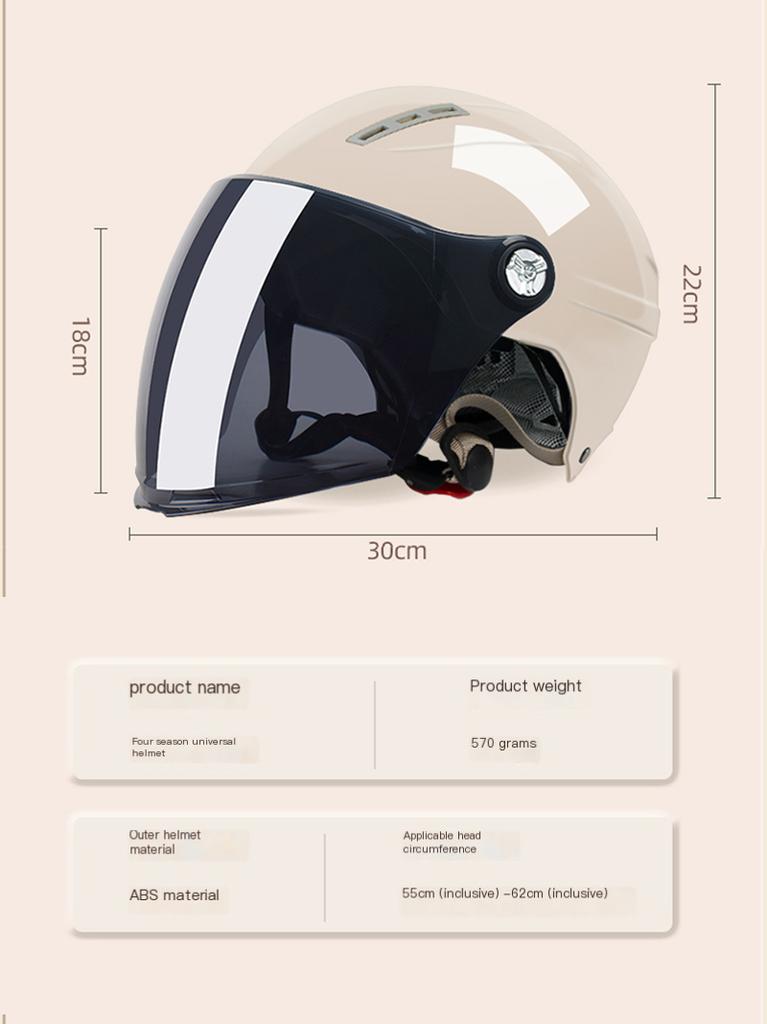 2026 electric bicycle helmet motorcycle helmet unisex  half helmet riding helmet gray men women