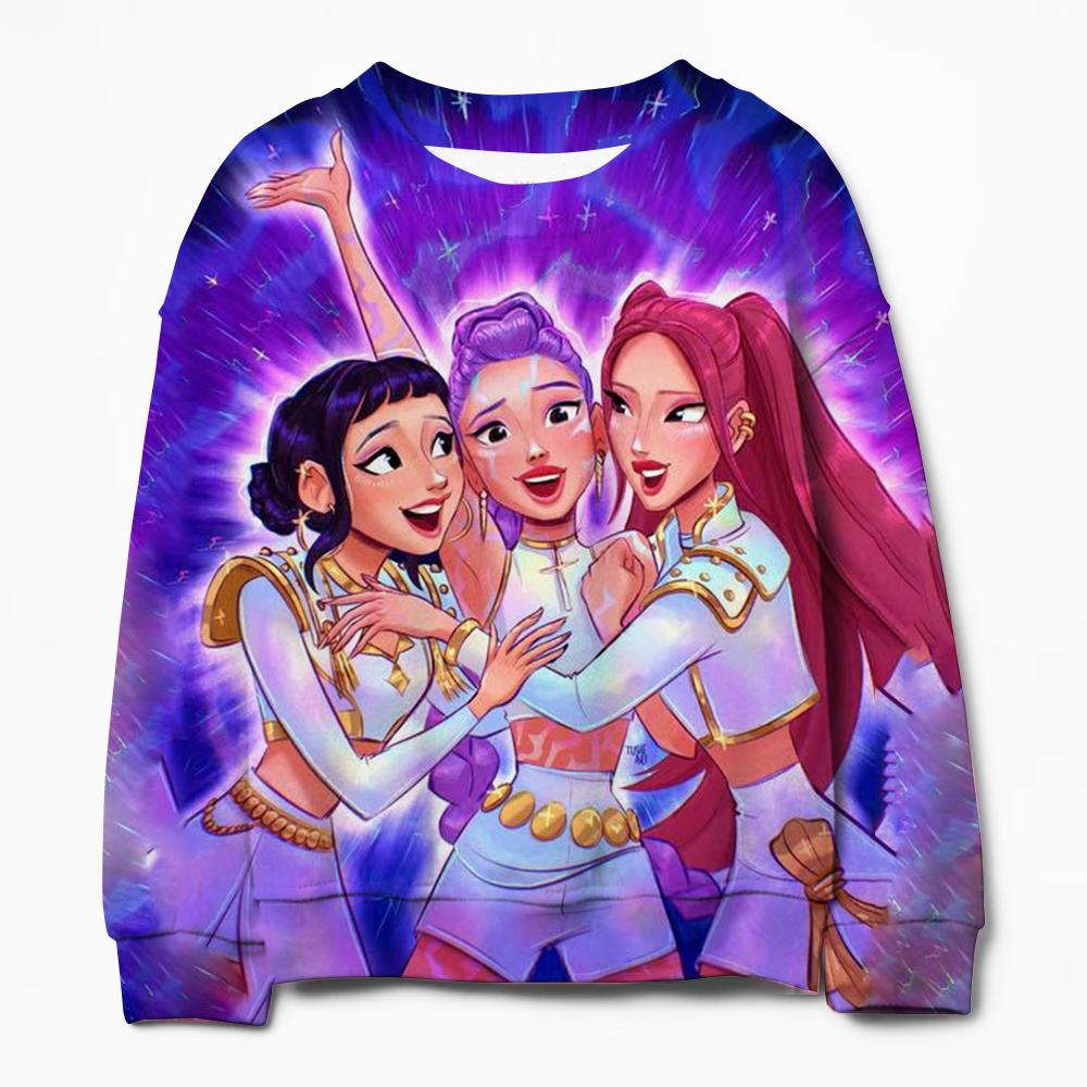 Girl K-pop Demon Hunter Fashion Casual Sweatshirt Movie,new Arrivals children,K-pop Trendlong-sleeve Crewneck Top