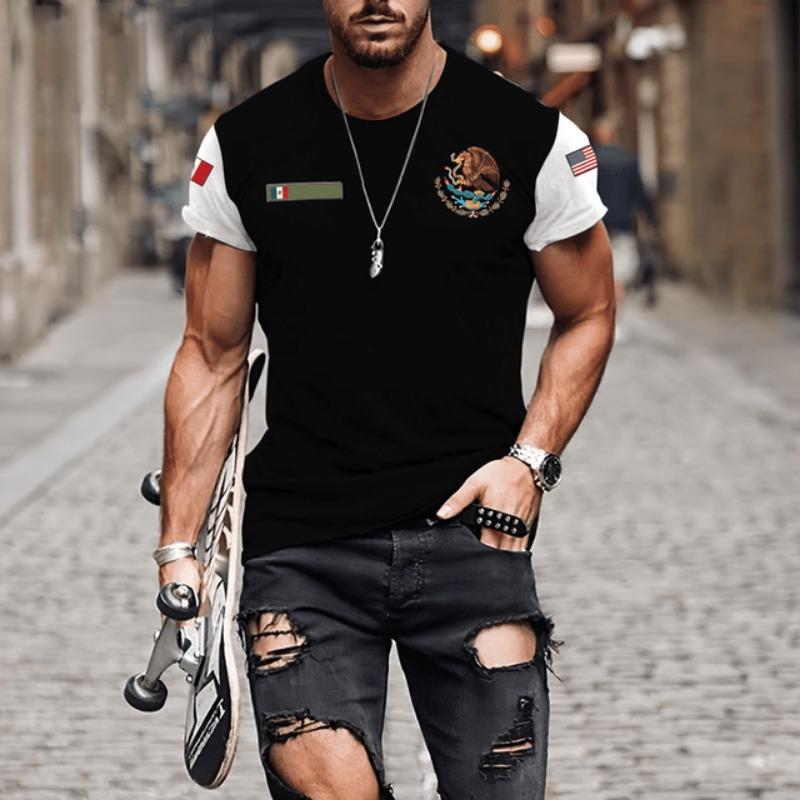 Mexico Skull Graphic Mens T-Shirts For Men 3D Printed Summer Tops Short Sleeve O-nack Fashion Casual Oversized Tee Shirts Unisex