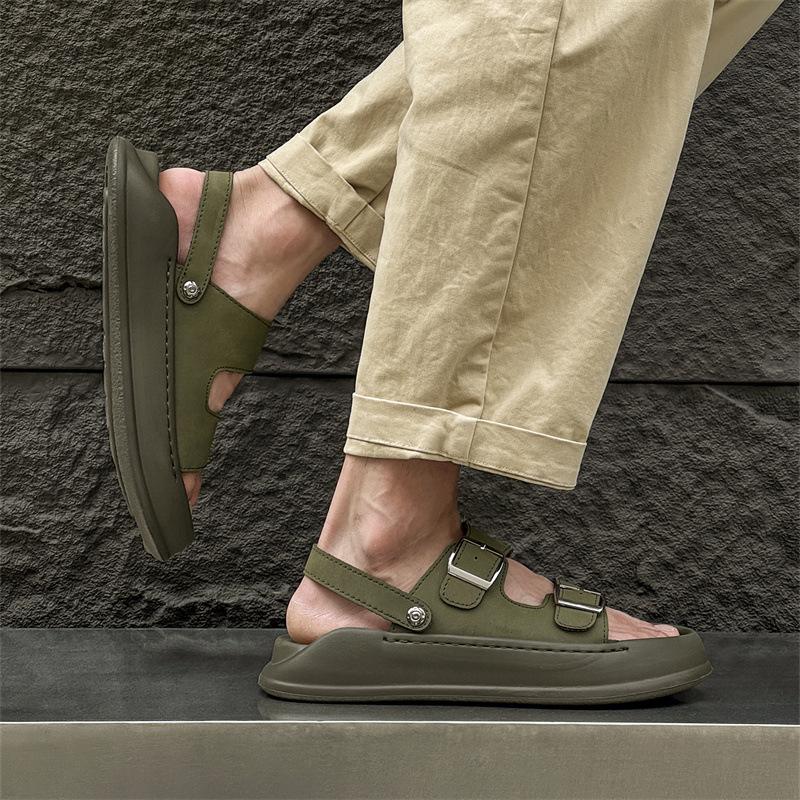 Summer New Outer Sandals Casual Vacation Versatile Comfortable One-pedal One-word Slippers Beach Shoes 371228-J