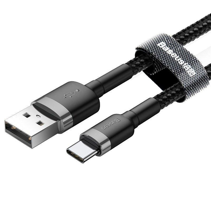 Kabel Usb Do Usb-C Baseus Cafule 2A 2M (Szaro-Czarny)