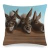 Home Decor Donkey Art: Various Scenes and Portraits Pattern Cushion Cover Suitable for Sofa Bedroom Car Pillow Cover