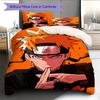 Literie à motif Uzumaki Naruto Décoration de la maison Cadeau d'anniversaire (1 housse de couette + 2 taies d'oreiller, sans garniture.)