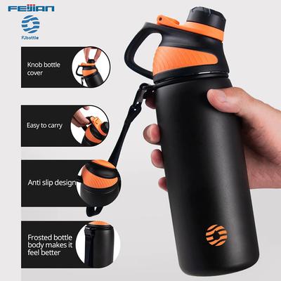 Fjbottle Thermos Cup Stainless Steel Double Wall Vacuum Flasks Magnetic Lid Leak Proof 1000ML Outdoor Sports Water Bottle