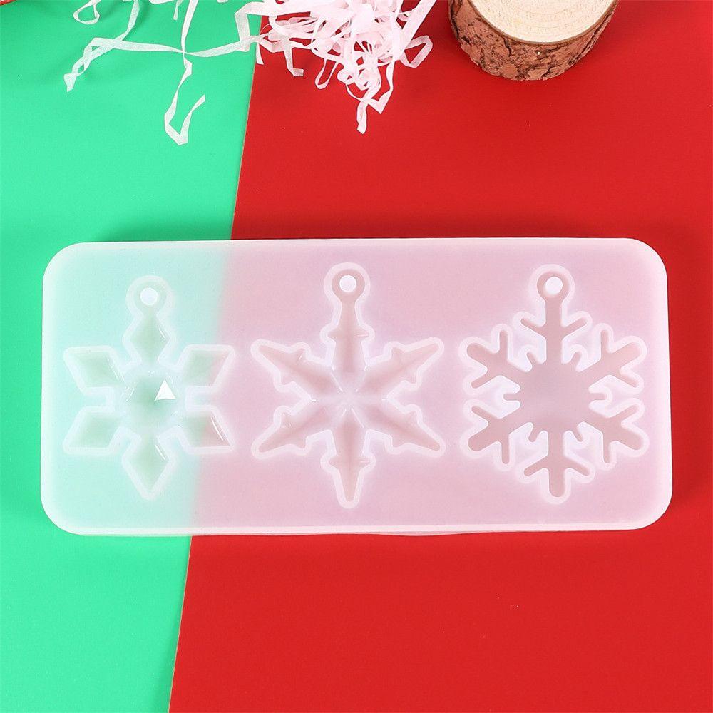 Hanging Home Decoration Christmas Gift Epoxy Resin Mold Silicone Pendant Snowflake Resin Molds
