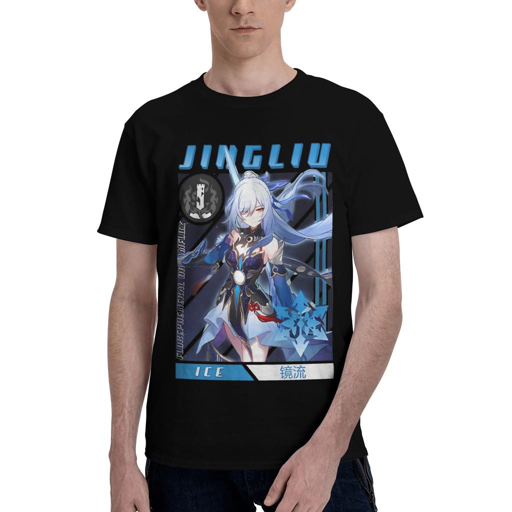 Men Women T-Shirts Kafka Honkai Leisure 100% Cotton Tee Shirt Short Sleeve Game Anime T Shirt Round Neck Tops Printed