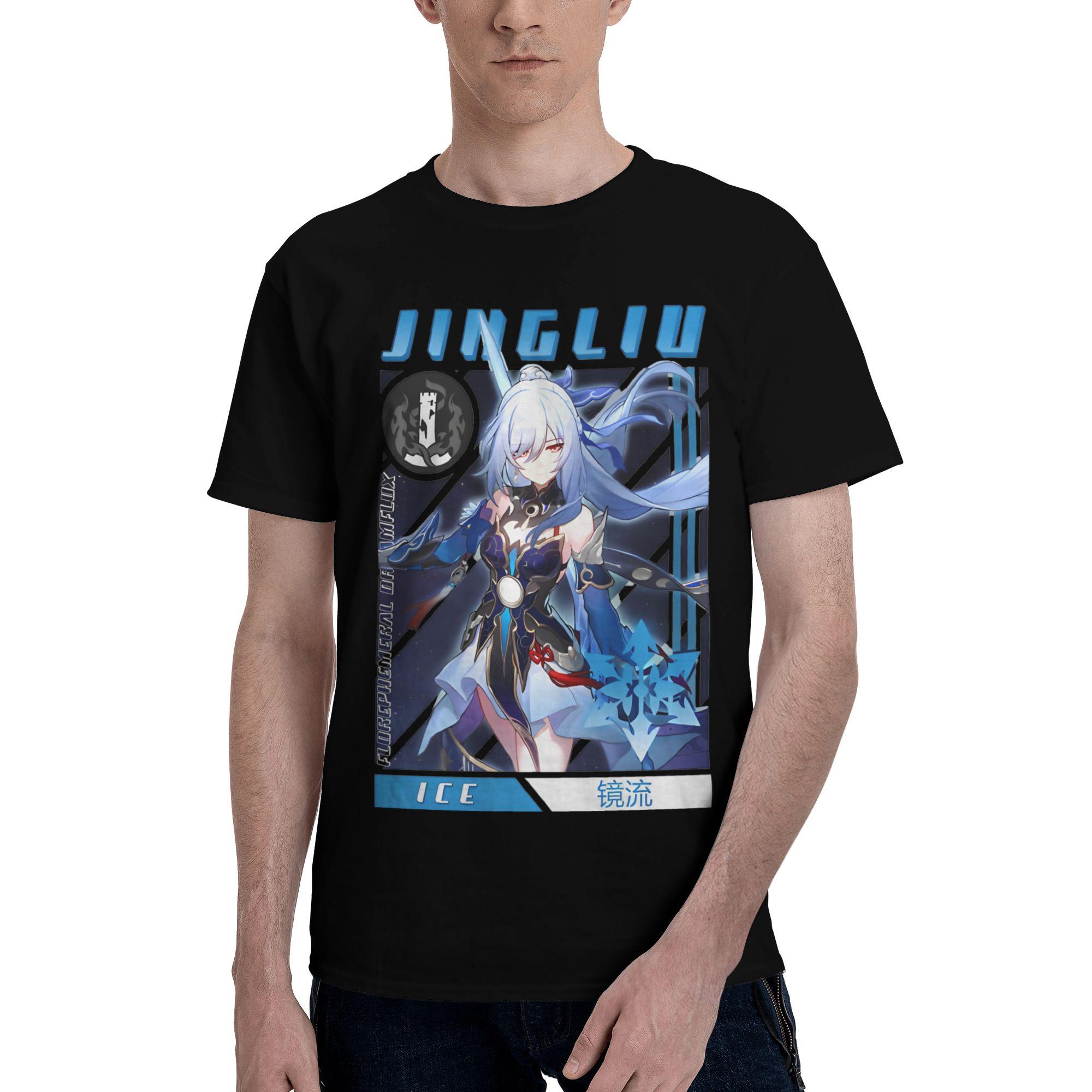 

Men Women s T-Shirts Boothill Honkai Novelty 100% Cotton Tees Short Sleeve T Shirt Crewneck Clothes Graphic Printed 4XL