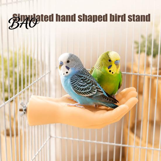Realistic Hand Bird Perch Hand-Shaped Parrot Perch, Stand with Screw Fastener, Cockatiel Resting Platform Cage for Budgie Cockatiels, Desensitization