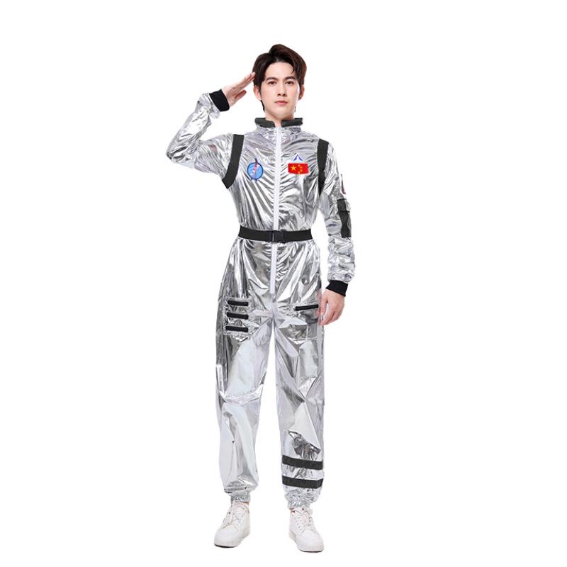 Halloween Astronaut Raumanzug Silber Body Unisex Erwachsene Kostüm