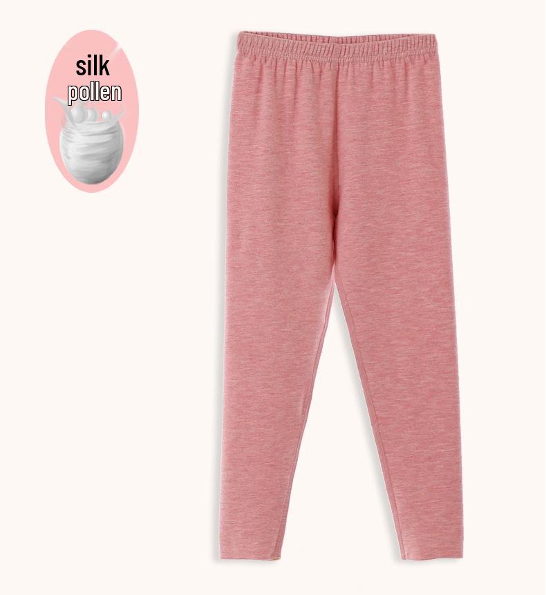 Children's Seamless Velvet Warm Underwear Set with Heat-Generating Silk for Boys & Girls - Ideal for Autumn & Winter