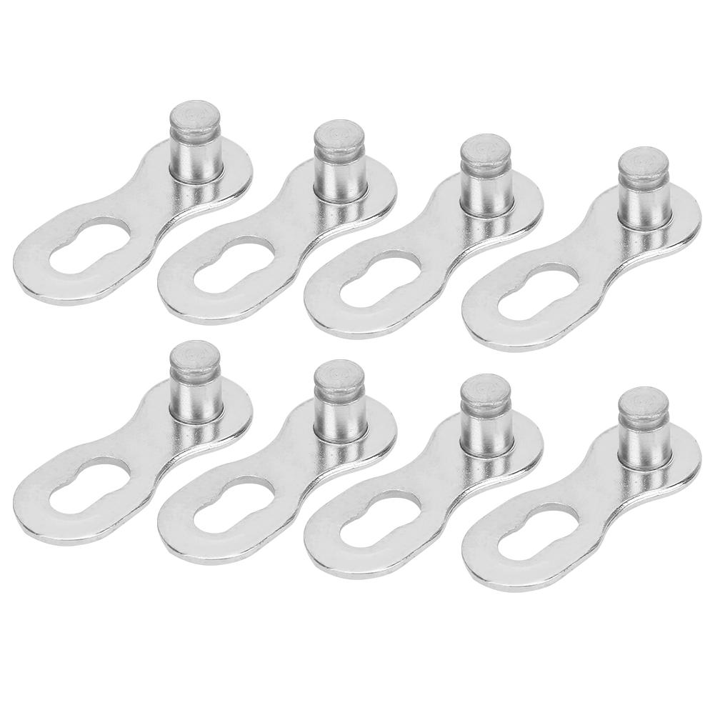 4 Paar Fahrradkette aus Stahl, 11 Geschwindigkeit, fehlendes Verbindungsstück, Fahrradzubehör, silber