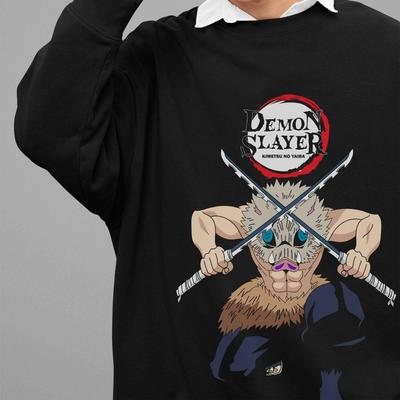 Mikina Demon Slayer Inosuke Svetr Kimetsu No Yaiba Doma Muzan Unisex Pulovr
