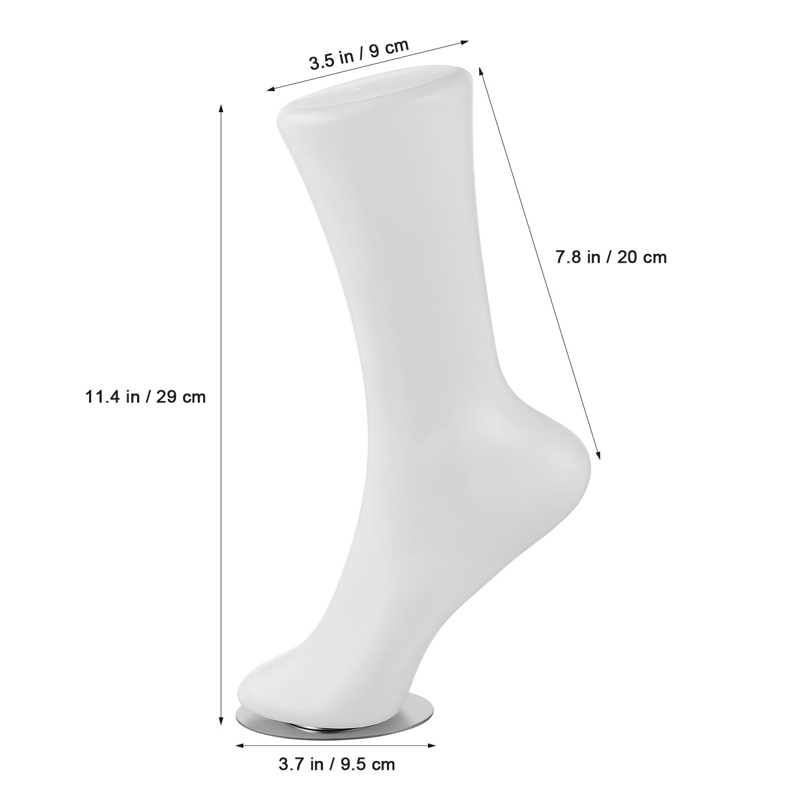

White Foot Mannequin Sock Mold Display Props Thickened Vinyl Woman Model Dress Shoes Holder Socks Display Model For Feet Socks