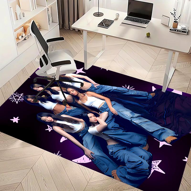 Kpop1 Printed Absorbent Washable Carpet, Non-Slip Bathroom Mats, Kitchen Rugs, Yoga Mat,Living Room Entrance, Camping Picnic Rugs