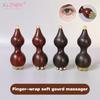 1PCS Facial Massager Point Massage Stick Calabash Shaped Brass Skincare Sandalwood Gua Sha Tool For Face And Eye Area