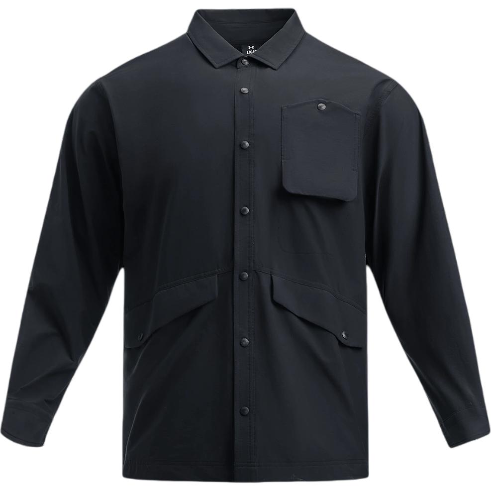 Under Armour Urban Outdoor Multi-Pocket Button Down Shirt Men Black 1389295-001 XL