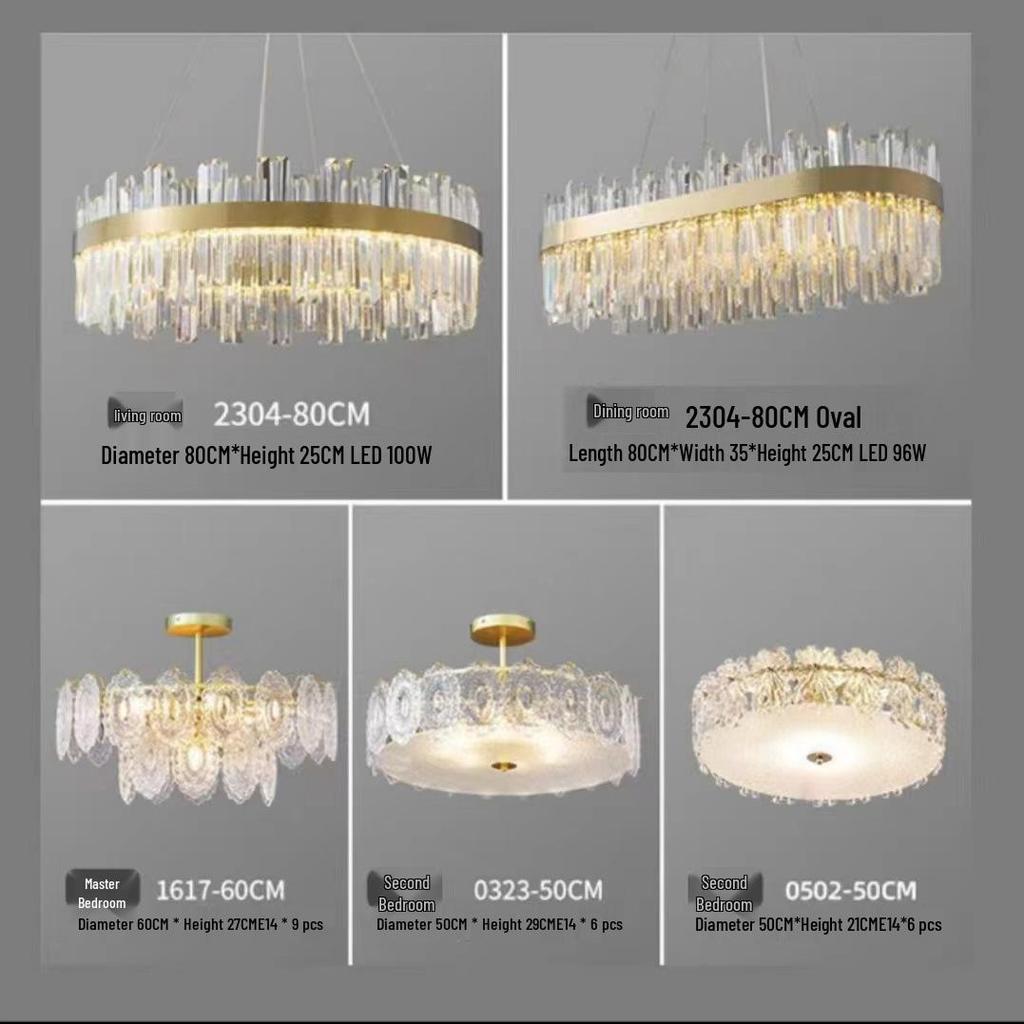 Lampadario di Cristallo Minimalista Nordico 2022 per Soggiorno, Camera da Letto, Sala da Pranzo