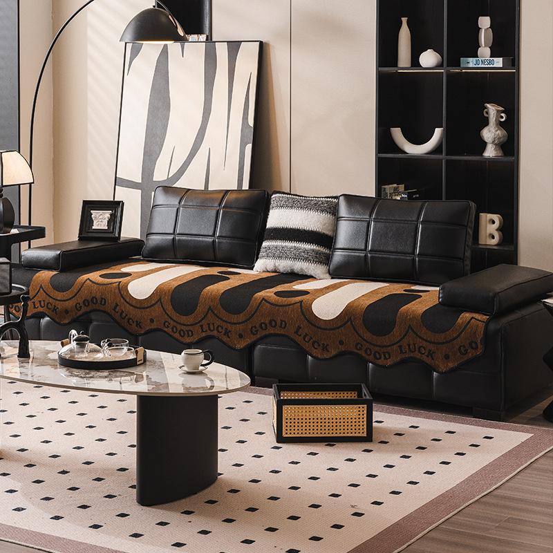 Nordic Chenille Sofa Cushion Is Universal In All Seasons New Wavy Edge Seat Cushion Non-Slip Sofa Cover Cross-Border