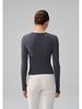 Autumn/Winter Versatile Round Neck Base Layer Sport Top - High Elasticity, Breathable Yoga Fitness Long Sleeve