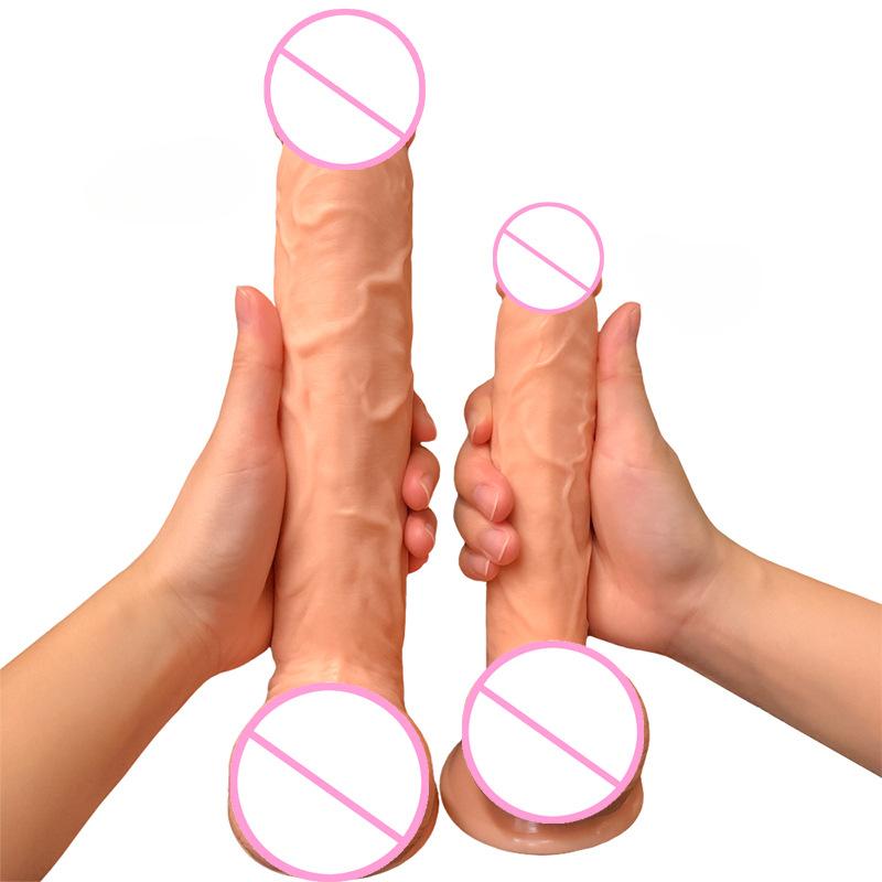 Velké a malé dildo s přísavkou Manuální dildo Tenké dildo Mužský ženský masturbátor