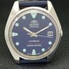 VINTAGE ORIENT AUTOMATIC JAPAN MENS BLUE COLOR DIAL WATCH A700605-5 R204-a700605