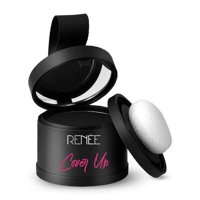 RENEE Cover-Up Hair Powder- Black, Helps Cover Grey Roots & Bald Spots Instantly, Highly Pigmented, Fuller and Denser, Long-Lasting| 4gm