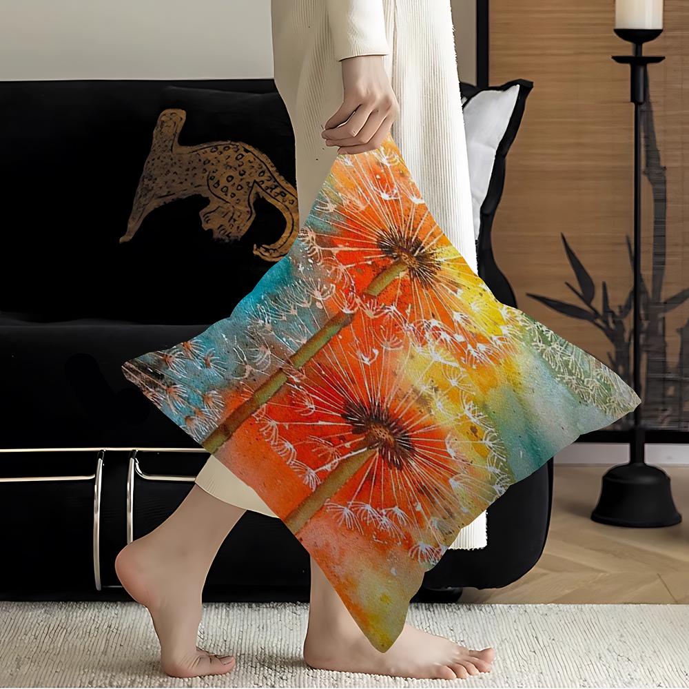 Abstract Dandelion Decorative Room Aesthetics Pillow Case Home Decor Bedroom Sofa Bed Couch Pillow Cover 45x45