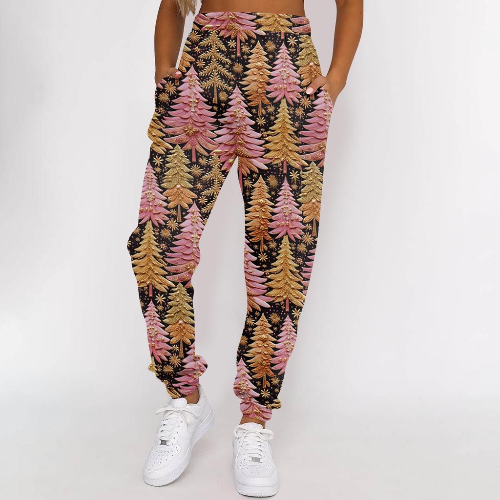 Dámské tepláky Trendy Vnitřní Baggy tepláky S vysokým pasem Ležérní kalhoty Jogger kalhoty