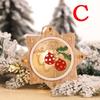 Christmas Tree Wooden Glowing Ornament Star Round Shape LED Light Decoration Luminous Santa Snowman