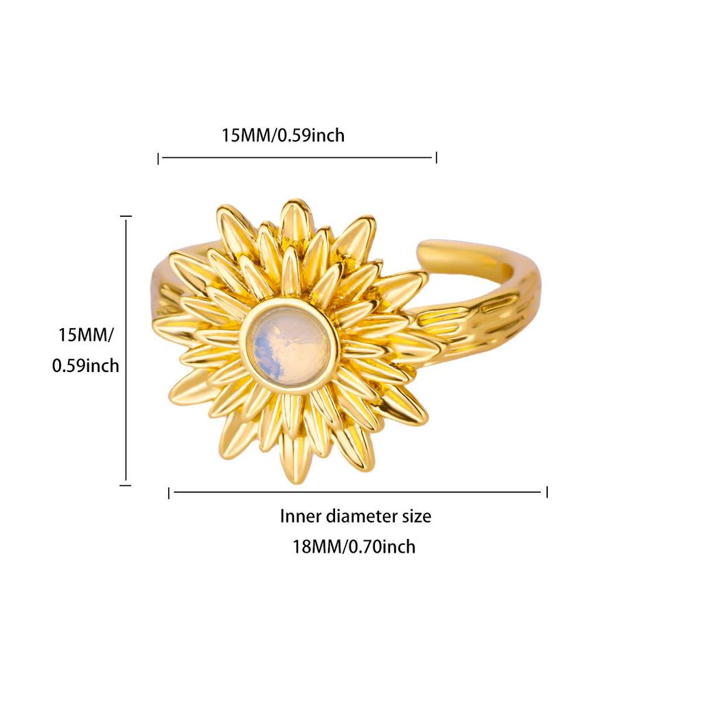 Personality Light Luxury High Sense Ice Blue Oil Drop Butterfly Open Ring Female Irregular Temperament Texture Index Finger Ring