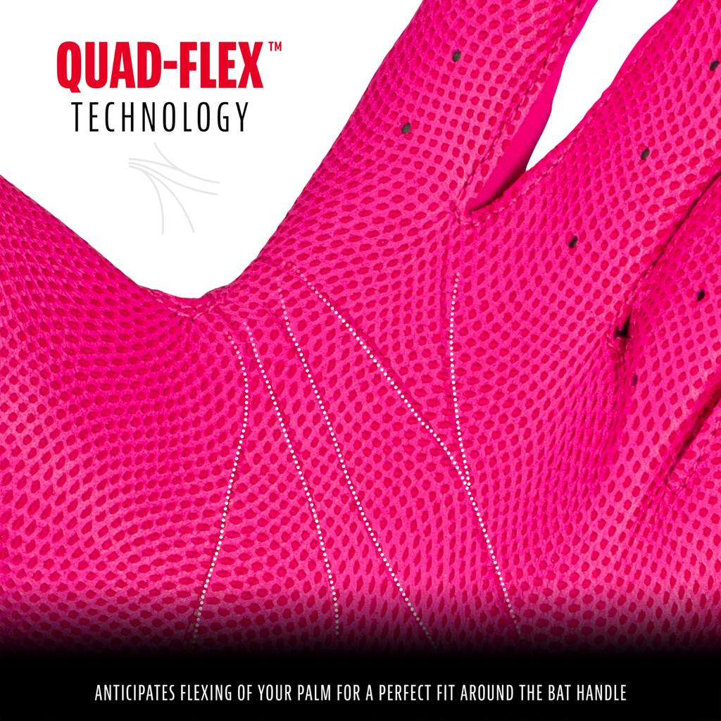 Franklin CFX PRO HI LITE Baseball Batting Size Pink Gloves, M,